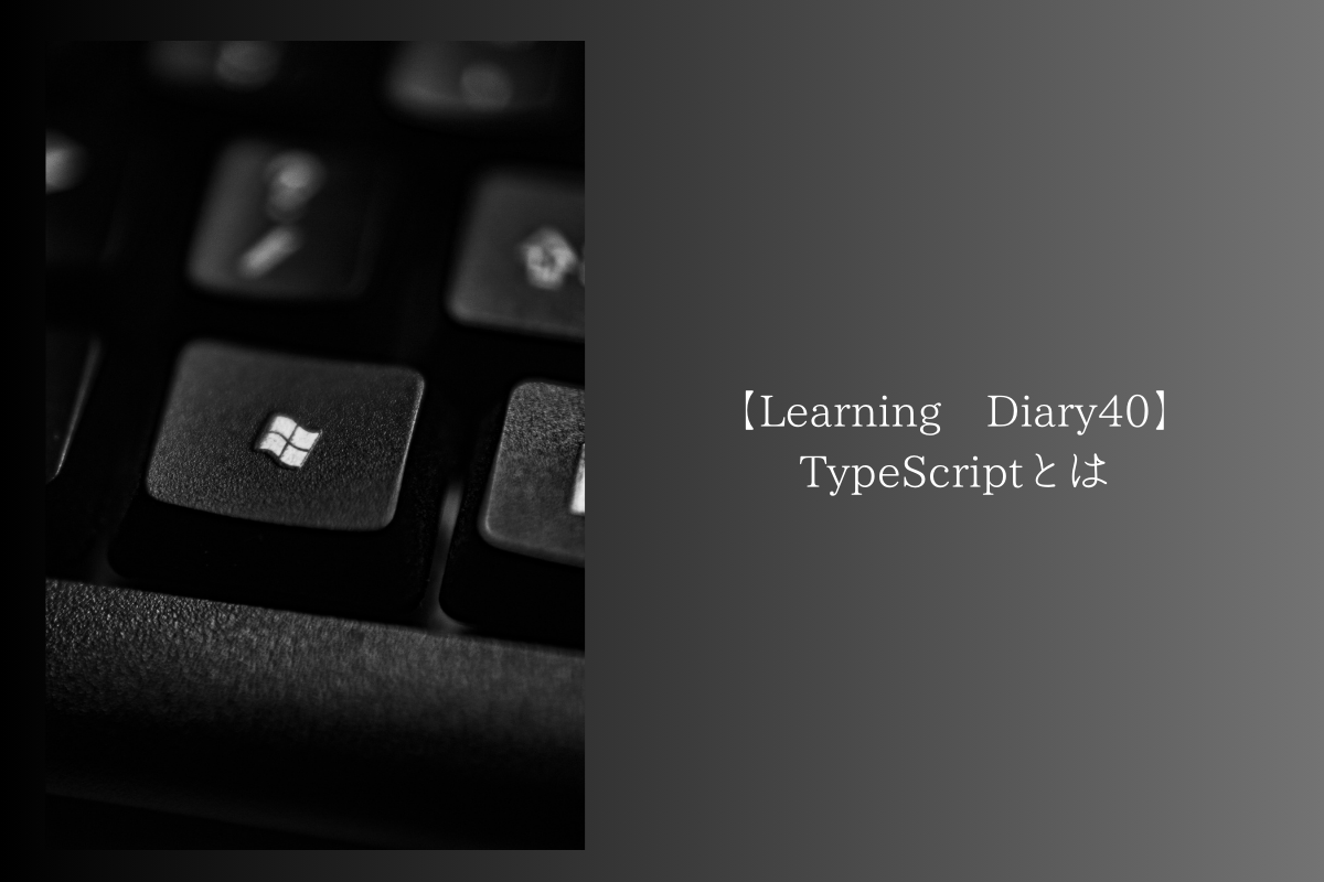 【Learning Diary40】TypeScriptとは